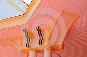 Architectural detail on a victorian style building