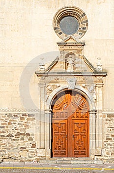 Architectural detail, view of a church door