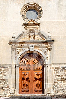 Architectural detail, view of a church door