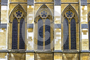 Architectural Detail of Westminster Abbey in London