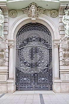 Architectural detail, wrought iron gate