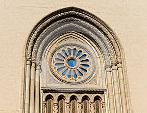 Architectural details, arched church window