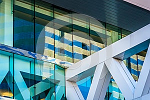 Architectural details of the Convention Center in Baltimore, Mar