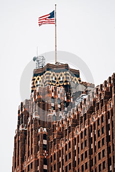 Architectural details in downtown Detroit, Michigan