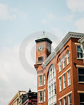 Architectural details in downtown Staunton, in the Shenandoah Valley, Virginia