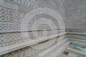 Architectural details on the exterior wall of an orthodox church