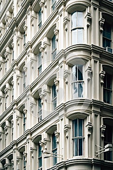 Architectural details in the Financial District, Manhattan, New York City