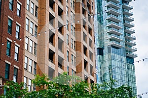 Architectural details in Harbor East, Baltimore, Maryland