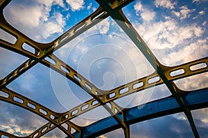 Architectural details on the Howard Street Bridge, in Baltimore, Maryland.