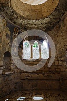 Architectural details inside Saint Nicholas church in Myra, Turkey