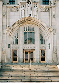 Architectural details of the Masonic Temple, in Detroit, Michigan