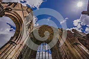 Architectural details of Melrose Abbey