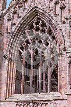 Architectural details of Melrose Abbey