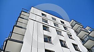 Architectural details of modern apartment building.