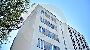 Architectural details of modern apartment building.