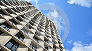 Architectural details of modern apartment building.