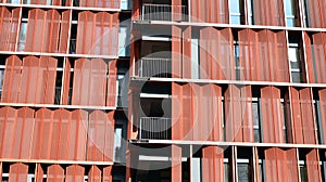 Architectural details of modern apartment building.