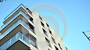 Architectural details of modern apartment building.