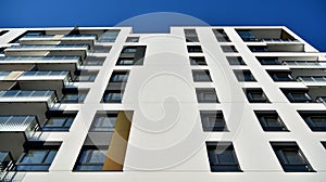 Architectural details of modern apartment building.