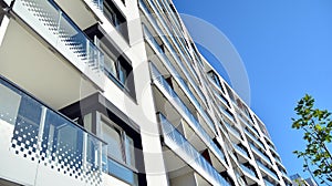 Architectural details of modern apartment building.