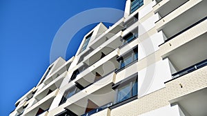 Architectural details of modern apartment building.