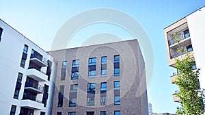 Architectural details of modern apartment building.