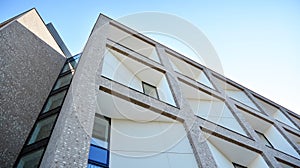 Architectural details of modern apartment building.