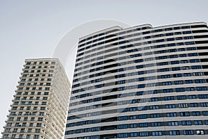 Architectural details of a modern apartment building