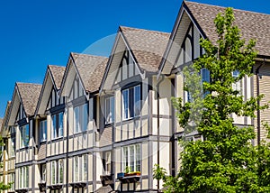 Architectural details of modern apartment building. New Modern Apartment Buildings in Vancouver BC