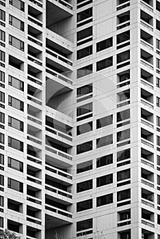 Architectural details of a modern building in Houston, Texas