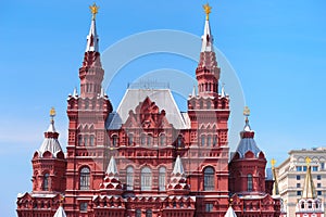 Architectural details of Moscow State Historical Museum Red Square