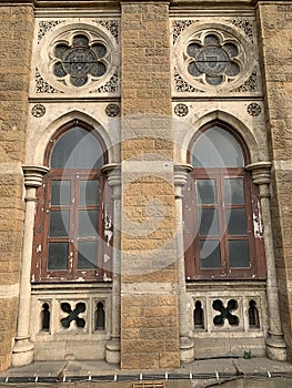 Architectural details, Mumbai Municipal Building, Mumbai, India