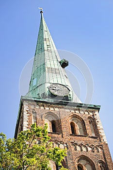 Architectural details of Saint Pyotr's church - cathedral church of Roman Catholic Diocese of Riga photo