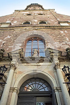 Architectural details of Saint Pyotr's church photo