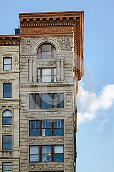 Architectural details on Soho building, Manhattan, photo
