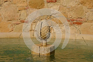 Architectural details in the St-Georges Castle in the city of Lisbon