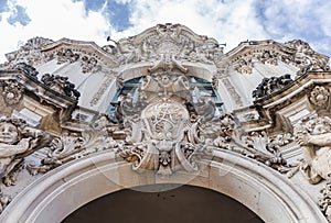 Architectural details in Zwinger Palace