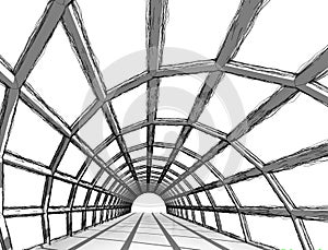 Architectural drawing and perspective