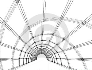 Architectural drawing and perspective