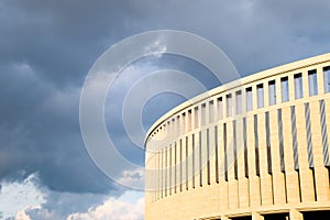 Architectural element, columns and arches of the building.