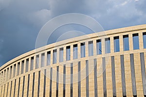 Architectural element, columns and arches of the building.