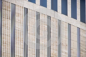 Architectural element, columns and arches of the building.