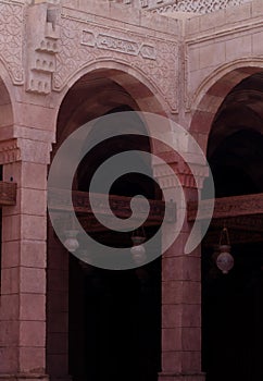 Architectural elements of Mosque El Mustafa in Sharm El Sheikh.