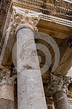 Architectural elements of Nymphaeum building at ruins of Sagalassos, Turkey