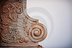 Architectural Elements over stone Baroque ornament decoration of building