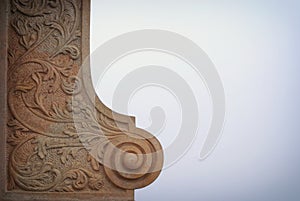 Architectural Elements over stone Baroque ornament decoration of building