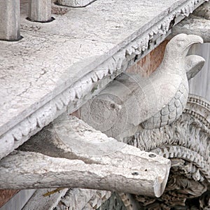 Architectural fragment of Doge Palace entrance - Italy