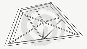 Architectural Framework: Abstract Geometric Design Element, vector design Generative AI