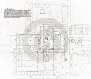Architectural house blueprint