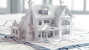 The architectural house model.AI generated image